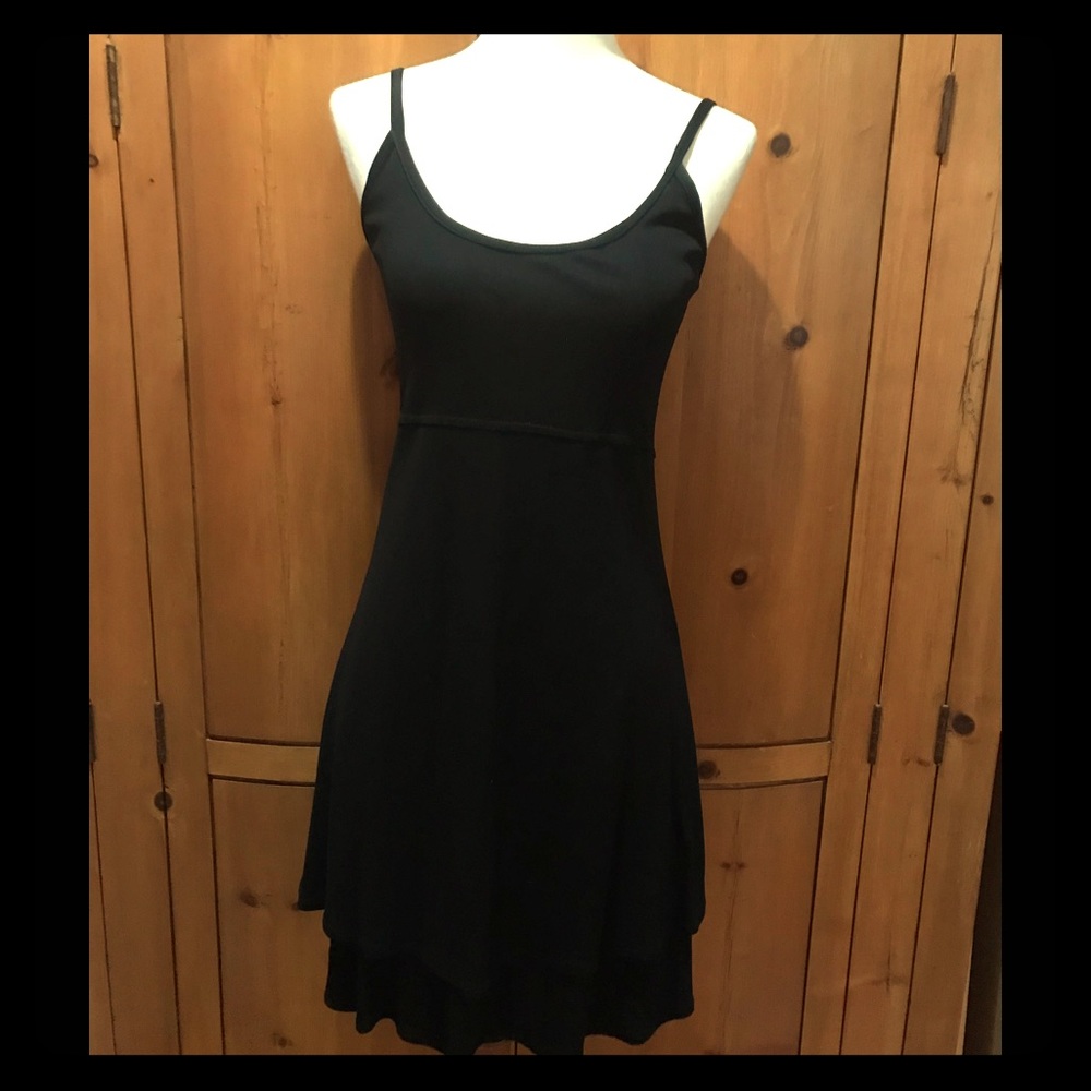 Ashlee black rayon tank dress, size XS